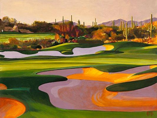 Desert Golf Course By Michael Stoyanov