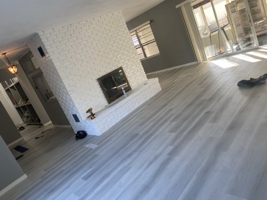 Luxury vinyl plank installation