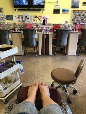 Pedicure station