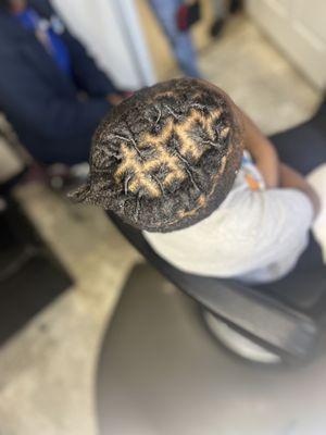 Kid's locs Retwist