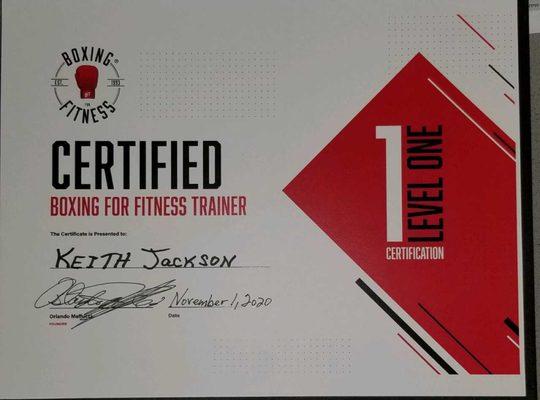 KAJE BASIC BOXING TRAINER ,BOXING FOR FITNESS CERT