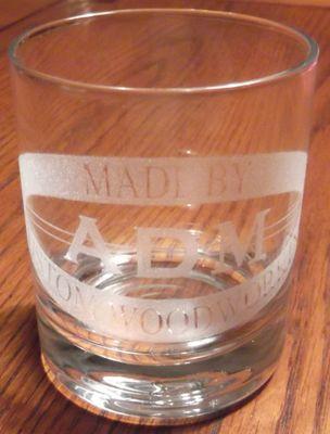 Laser engraved glass with your personal touch!