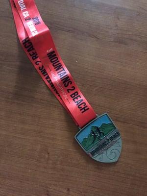 Mountains side of 1/2 medal 2016