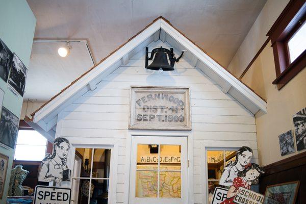 Upstairs at the Sidney Museum, the Schoolhouse