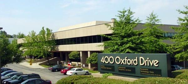 400 Oxford Drive. The office is on the second floor.