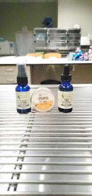 Cannimal Salve
Serene Pet CBD
Stick Tight Spray 
These products are currently used at the Upland Shelter..