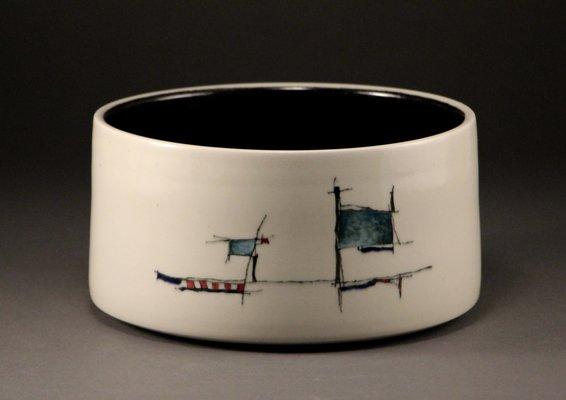 Patrick Hall, Porcelain bowl 14" wide.