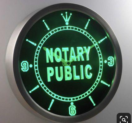 Notary public sign