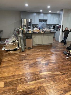 Kitchen and floors