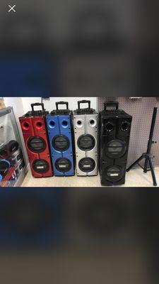 Bluetooth Party Speakers: BT Compatible, Radio, USB, Equalizer, Microphone Compatible, and More!