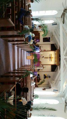 Sanctuary and social hall. We always have social hour after service!