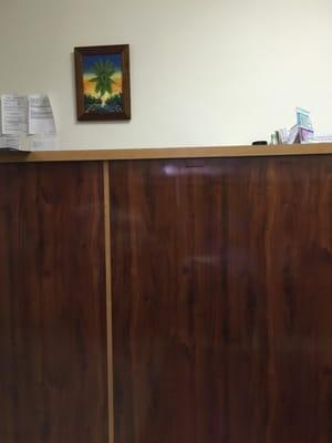 The front desk!