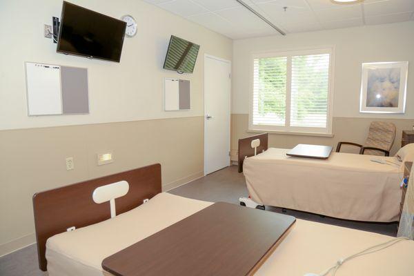 A double room in our skilled nursing care unit.