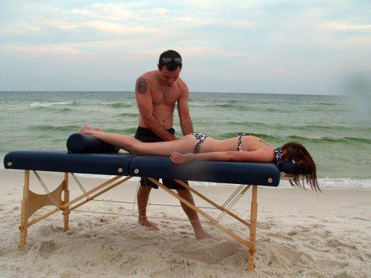 Me doing massages down in Penscola, FL!