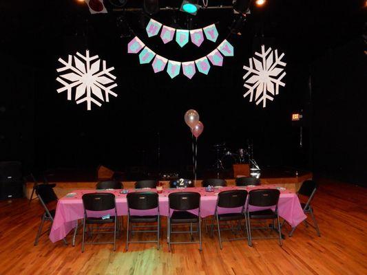 The Theatre is commonly used for private party rentals.