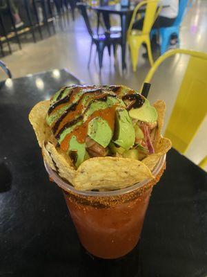 Michelada with Ceviche