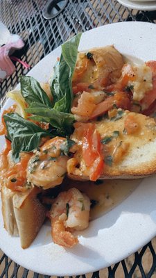 Shrimp bruschetta