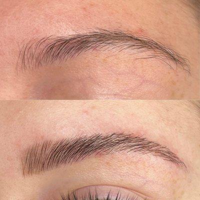 Brow lamination and tint