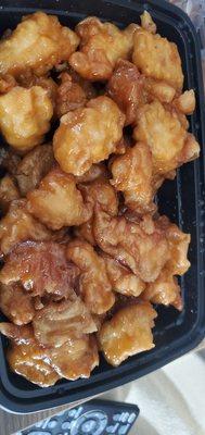 This is suppose to be Honey Chicken. It's not sweet.