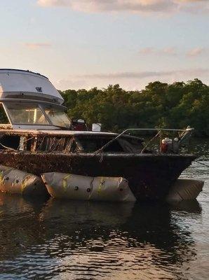 Boat Towing on Water