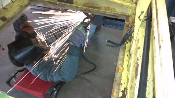 Welding a customer's frame