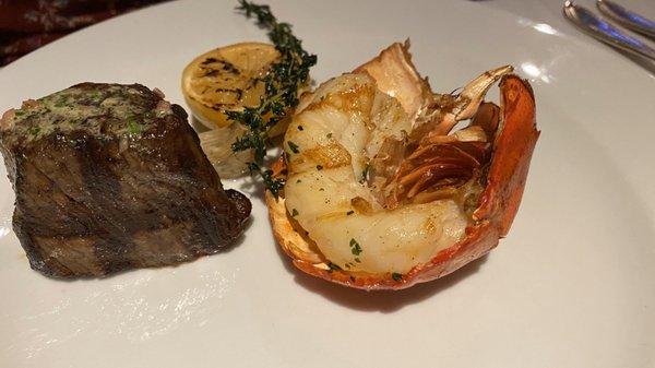 Surf n turf. Nice filet and with buttery lobster