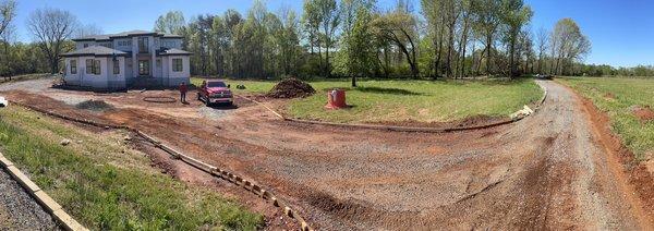 New Concrete driveway for a house