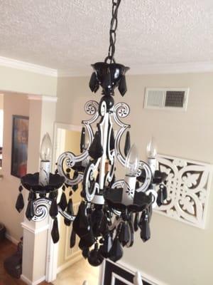 Nice SCHONBEK chandelier  nice discount from Carols customer loves it