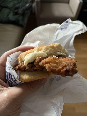 Crispy chicken biscuit