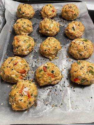 Fresh out the oven, Salmon Meatballs