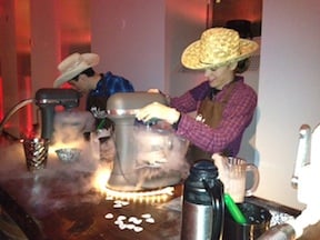 'Wiches of Boston whipping up some liquid nitrogen ice cream at a theme party