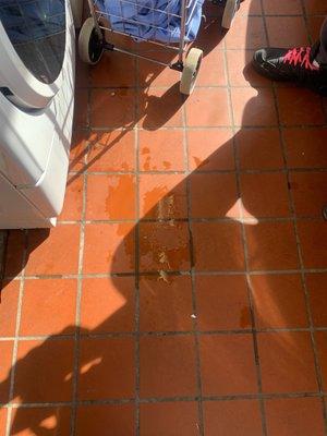 Water all over floor