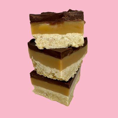 Original Artie Bars: shortbread, caramel, chocolate ganache