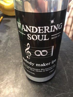 Beer! From Wandering Soul Beer Co. Great suggestion from the staff here.