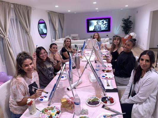 Painting Party for a girls night. 
Placentia, Ca