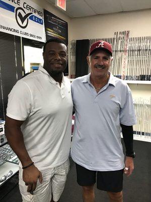 Baseball hall of famer Ken Griffey,Jr. with Richard May at JesseJames Golf