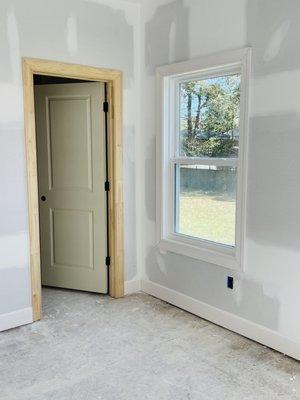 Window trim installation and doors installation