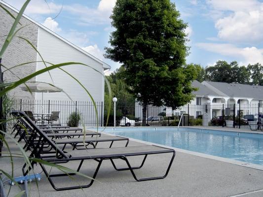 Community pool with large sundeck