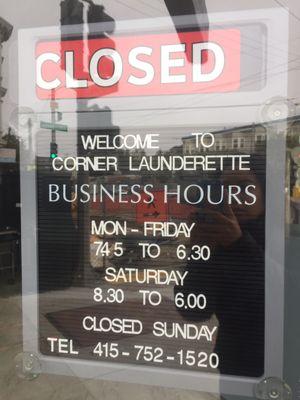 Business hours posted as of 07/19/17