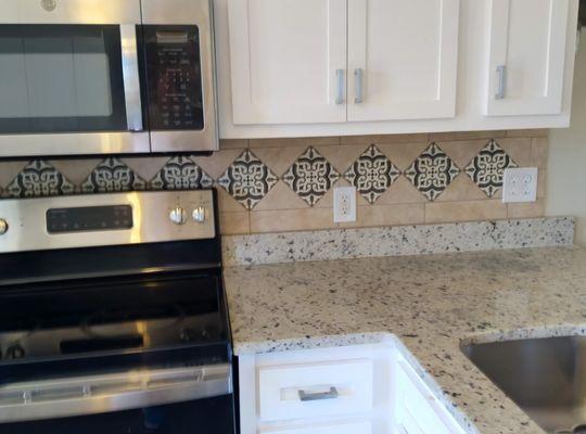 Tile back splash