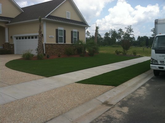 After: June 01, 2014.  Turf fully green and weeds eradicated to efficiency of 90%.