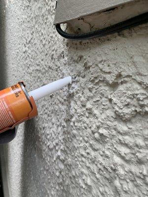 When doing an invasive inspection, we make sure to caulk all holes, as if there was never holes to begin with