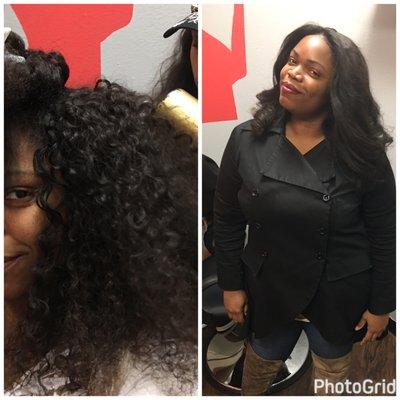 Bella by Jolie's Curly to straight!