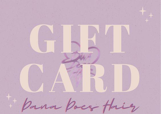 Gift cards available