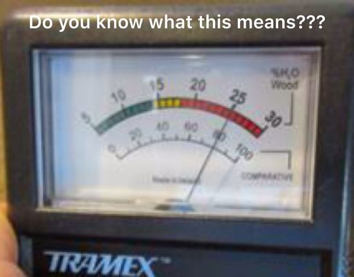 Elevated moisture content readings. The cause #1 for mold to grow.