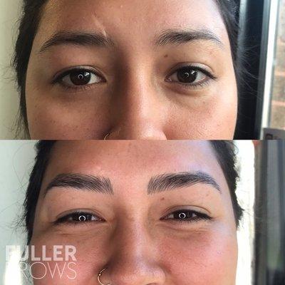 Microblading only before and after