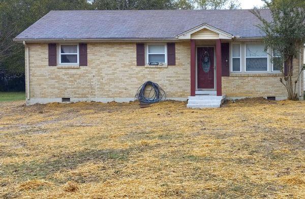 Not graded at all. Just dumped the dirt. Look how uneven it is along the house.