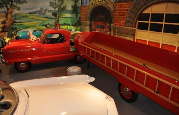 1957 Metropolitan Hook and Ladder Fire Truck, used to carry children at amusement parks.