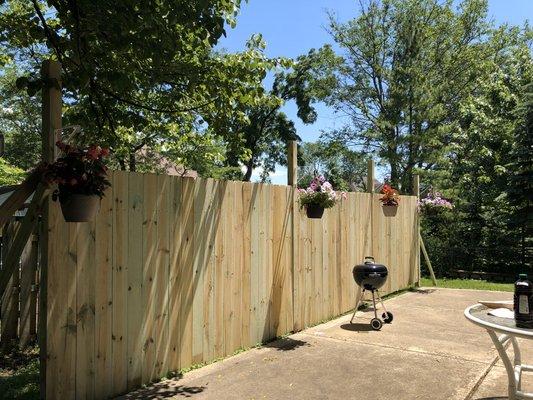 Finished private fence