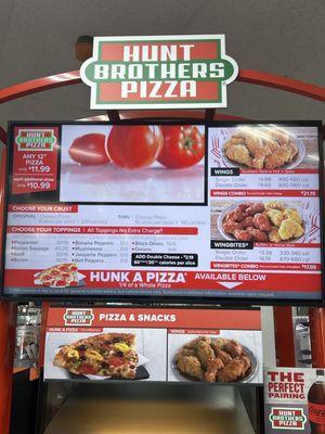 Now serving Hunts brothers pizza